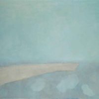 Peinture paysage bleu gris horizontal joseph sima