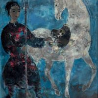 Image de Peinture « Cheval blanc », 1962