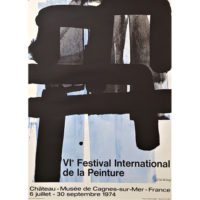 Affiche VIe festival international de la peinture, 1974, Pierre Soulages