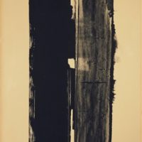 Gouache sur papier 108x76 cm, 1973, Pierre Soulages