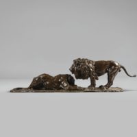 Lion et lionne dévorant 1906 Rembrandt Bugatti