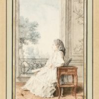 Portrait d'Elizabeth de la Borde, comtesse d'Angivillier, Louis Carmontelle