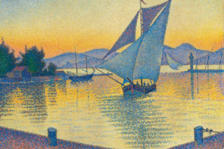 Le port au soleil couchant Peinture Signac