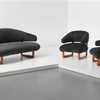 Canapé et paire de fauteuils Sculpture, Jean Royère