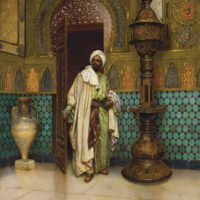 An Arab in a Palace Interior Rudolf Ernst