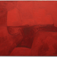 Peinture Poliakoff composition en rouge