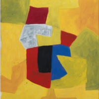 Peinture "Composition abstraite" 1958