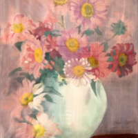 Bouquet au vase blanc Alix Aymé