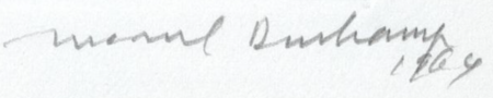 Signature Marcel Duchamp