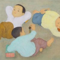 Trois enfants couchés, Mai Thu