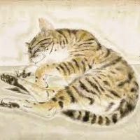 Chat endormi, Léonard Foujita