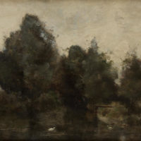 Jean-Baptiste Camille Corot Environs d'Arras, borde de la Scarpe