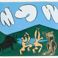 Bacchanale au taureau noir, Pablo Picasso