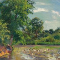Canards sur l'étang de Montfoucault, Camille Pissarro