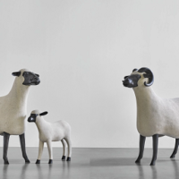 Brebis, Agneau, Bélier "Les Nouveaux Moutons", FX Lalanne