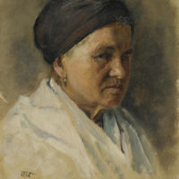 Valentin Nerov Portrait of an old woman in kerchief