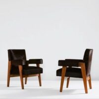 Paire de fauteuils Advocate and Press, Le Corbusier & Pierre Jeanneret