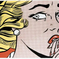 Lithographie Crying Girl, Roy Lichtenstein
