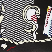 Lithographie Figures with Rope, Roy Lichtenstein