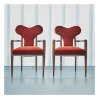 Jean Royère fauteuils Coeurs